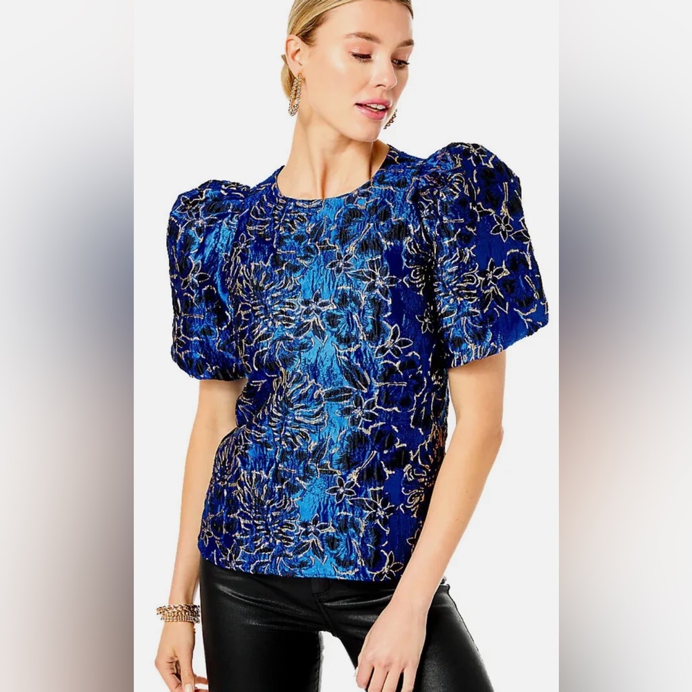 NWT Lilly Pulitzer Blue Grotto Pratt Short Sleeve Top